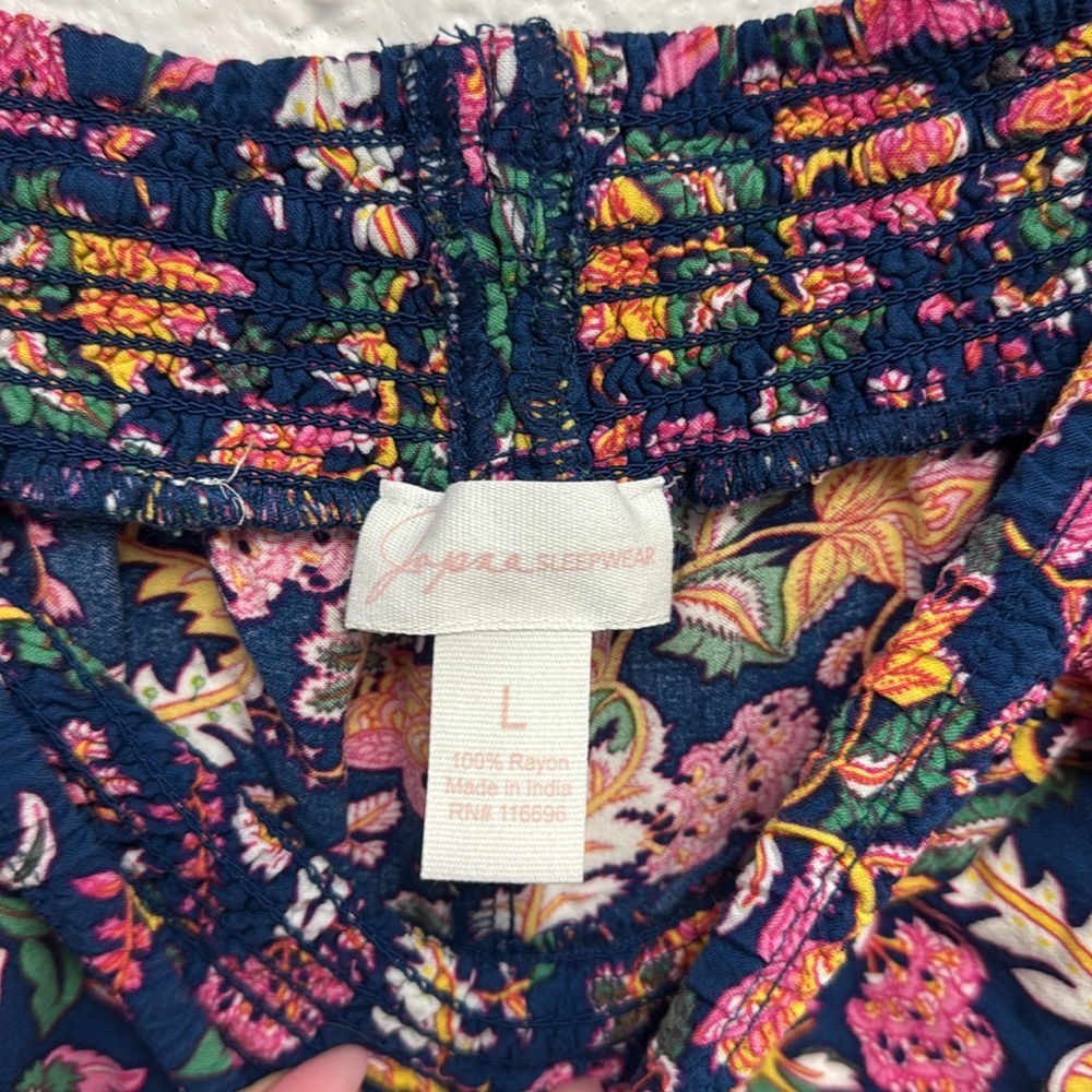 Floral Pink and Blue Women's Shorts - Picture 6 of 6